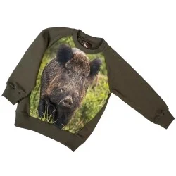 BLUZA DZIECIĘCA WADERA Z NADRUKIEM DZIKA Bezpieczna płatność