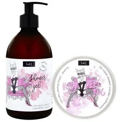ZESTAW KOSMETYKÓW LAQ - KOCICA PIWONIA - ŻEL 500ML + PEELING 200ML Zniżka