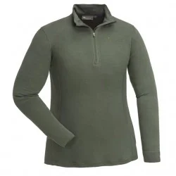 Ekspresowa dostawa KOSZULKA TERMOAKTYWNA DAMSKA PINEWOOD ABISKO MERINO BASE LAYER HALF ZIP DARK MOSSGREEN