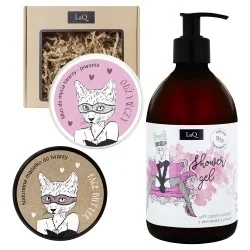 ZESTAW KOSMETYKÓW LAQ - KOCICA PIWONIA - ŻEL 500ML + MASŁO 50ML + MUS 100ML Bezpieczna płatność