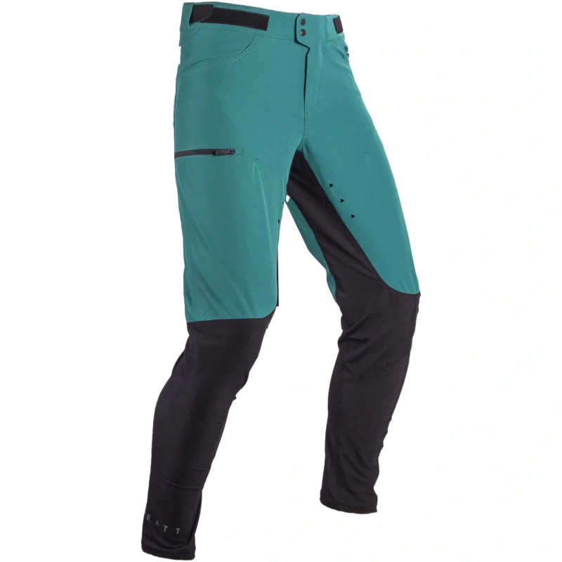 Wysoka jakość Spodnie rowerowe Leatt Pant MTB Trail 2.0 z wkładką teal