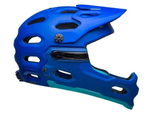 Kask full face BELL SUPER 3R MIPS matte blue bright blue roz. L (58-62 cm) (NEW) Okazja