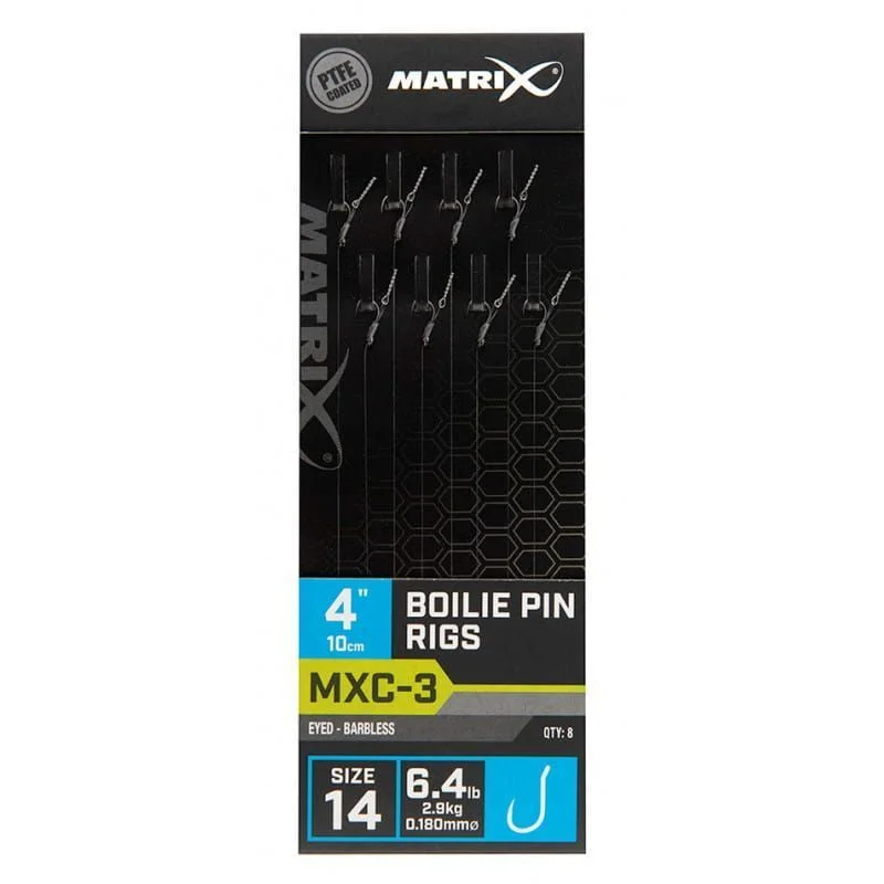 Obniżka ceny Przypony Matrix MXC-3 Boilie Pin Rigs 4" / 10cm - roz. 14