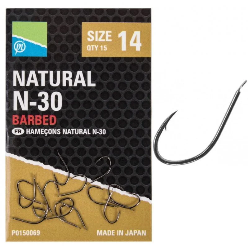 Super okazja Haczyki Preston NATURAL N-30 HOOKS - roz. 12