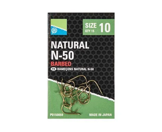 Haczyki Preston NATURAL N-50 HOOKS - roz. 14 Nowy