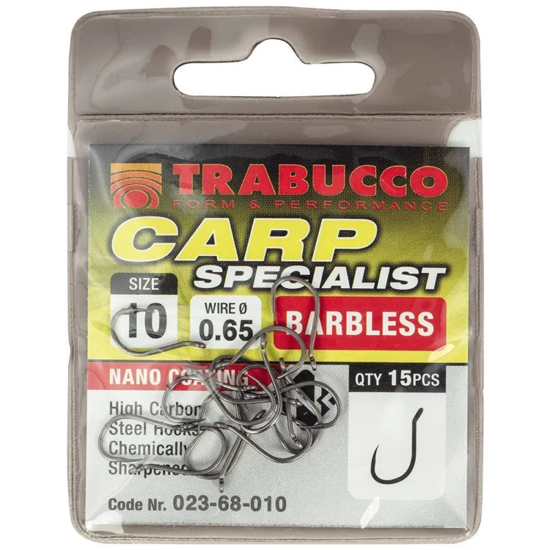 Haczyki Trabucco Carp Specialist - Bezzadziorowe #14 / 15szt. Bestseller