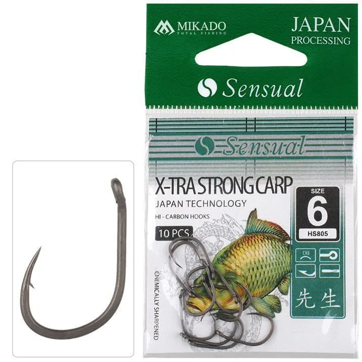 Haczyk Mikado Sensual X-tra Strong Carp #16 DB op.10szt. Premium