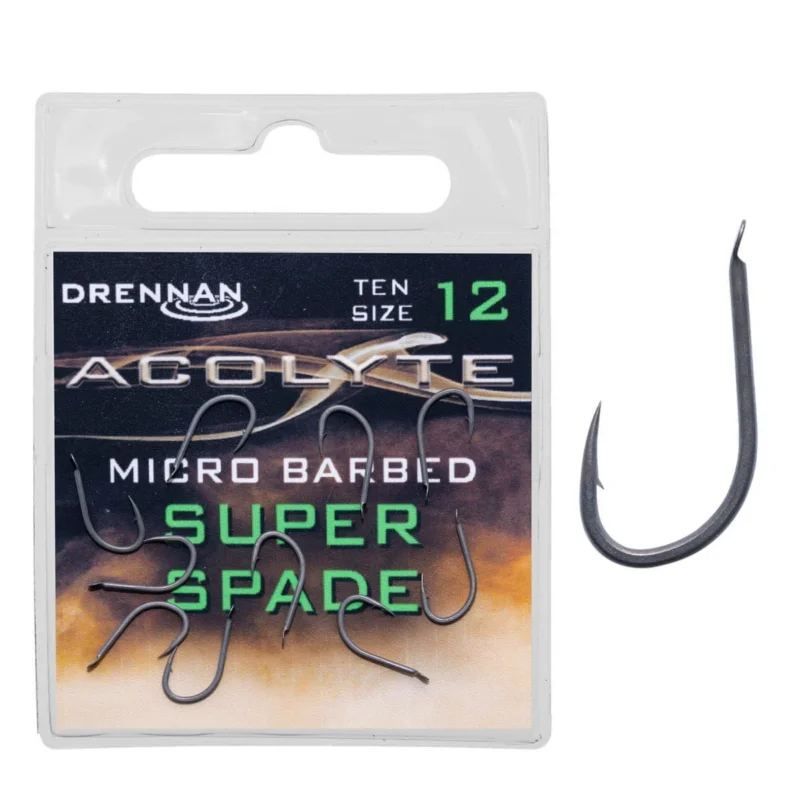 Łatwy zwrot Haczyki Drennan Acolyte Super Spade - roz. 8