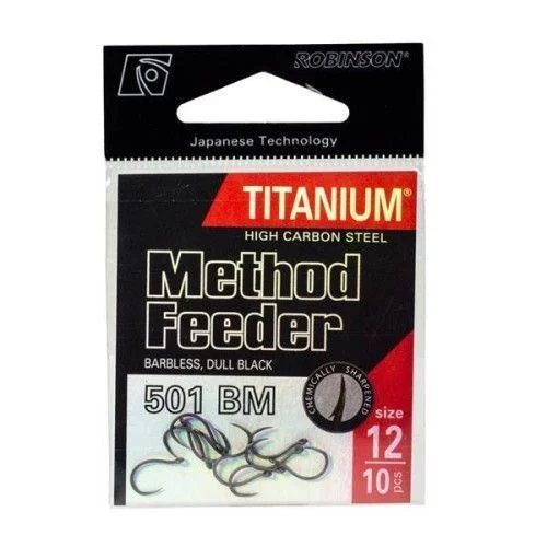 Bezpieczna płatność Haczyk Robinson Titanium METHOD FEEDER 501BM rozmiar 10
