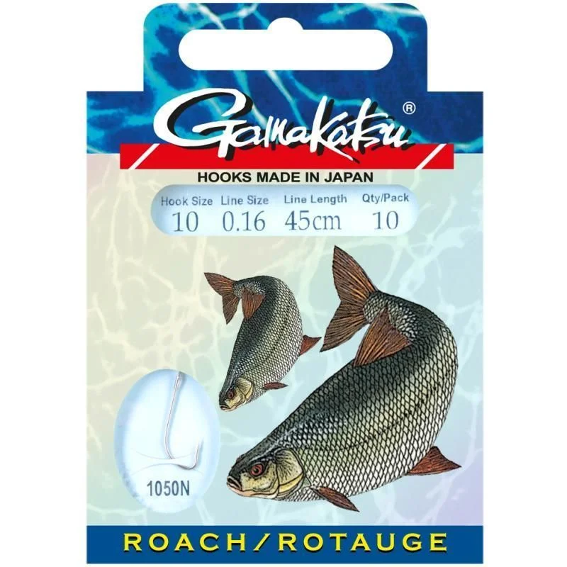 Ostatnie sztuki Haczyk GAMAKATSU Bkd-1050N Roach rozmiar 16, przypon 70 cm