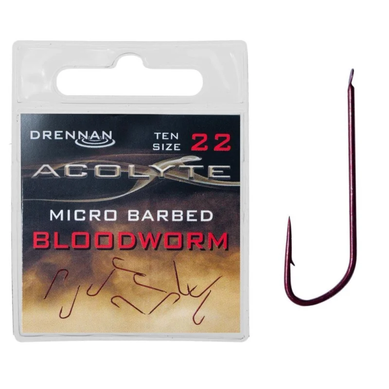 Haczyki Drennan Acolyte Bloodworm - roz.18 10szt. Premium
