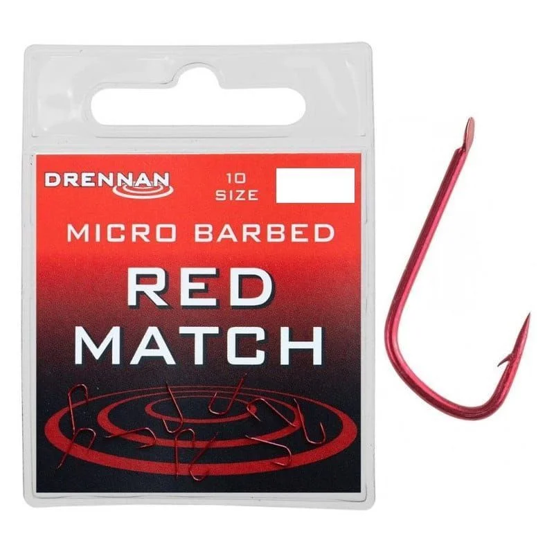 Bezpieczna płatność Haczyki Drennan Red Match #18