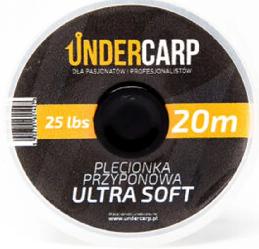 Plecionka Undercarp przyponowa 20 m/25 lbs ULTRA SOFT brązowa Brązowy Najlepsza cena