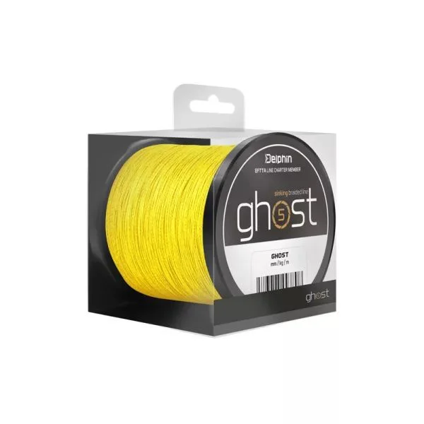 Obniżka ceny Plecionka Delphin Ghost 4+1 / żółty | 0,16mm 8,2kg 6000m