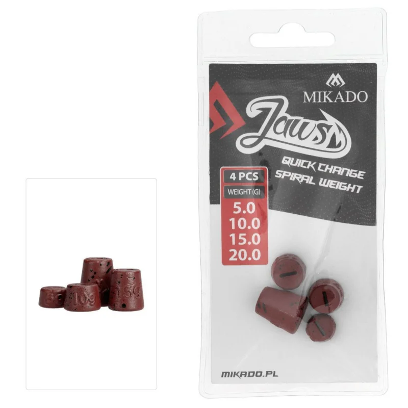 Bezpieczne zakupy Obciążenie do Wkrętów Mikado Jaws Quick Change Spiral Mix 5/10/15/20g