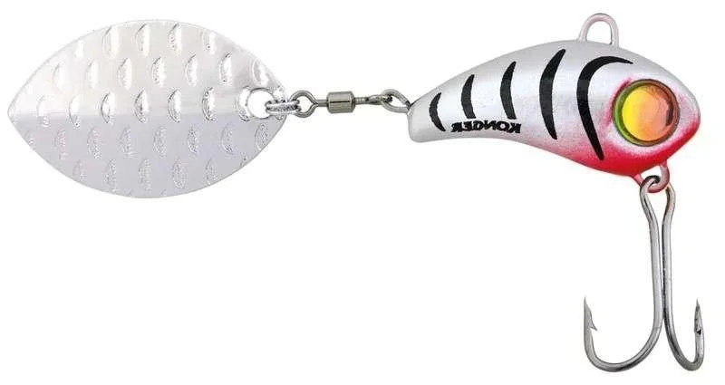 Wirujący ogonek Konger Boogie 5.2cm 6g White Perch Hak Nr 10 Okazja