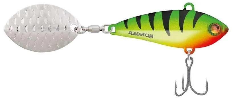 Łatwy zwrot Wirujący ogonek Konger Boogie 6.1cm 10g Fire Tiger