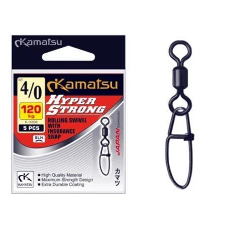 Darmowy zwrot Krętlik Z Agrafką Kamatsu Hyper Strong K-3006 3/0 90kg 5 szt.