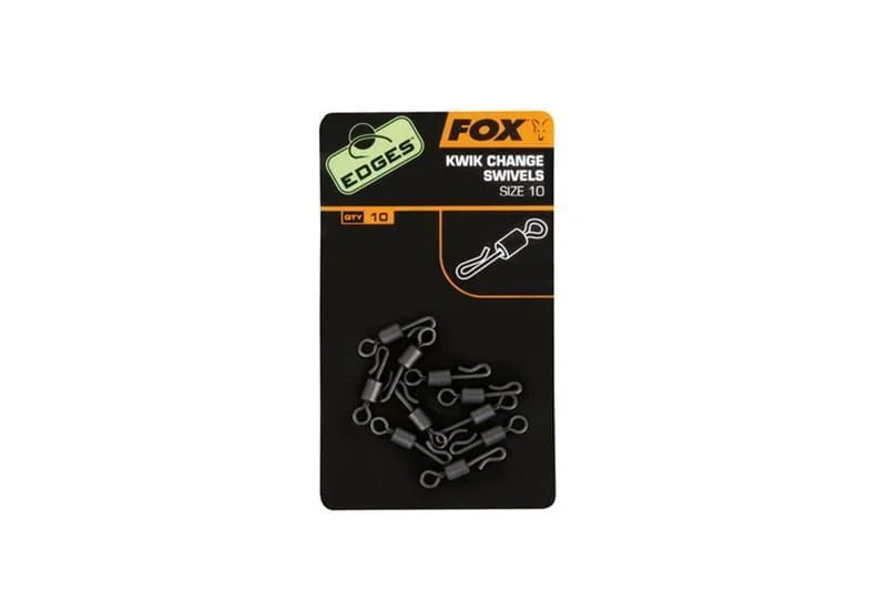 Wysoka jakość Fox Edges Kwik Change Swivels roz. 10