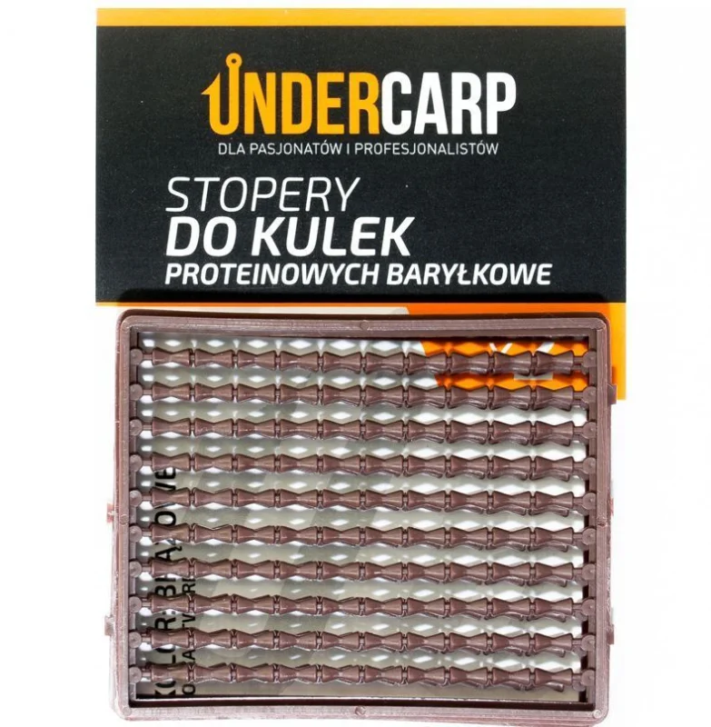 Undercarp Stopery do kulek proteinowych baryłkowe twarde brązowe Darmowa dostawa