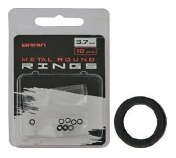 Popularny Brain Metal Round Rings 3,7mm 10 szt.