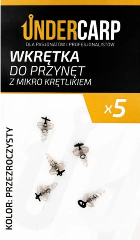 Wkrętka Undercarp do przynęt z mikro krętlikiem przezroczysty Tylko do końca tygodnia