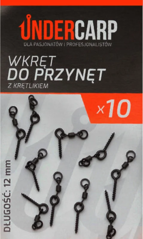Ostatnie sztuki Wkręt Undercarp do przynęt z krętlikiem 12 mm