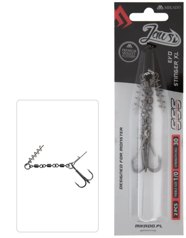Obniżka ceny Dozbrojka z Krętlików Mikado JAWS EVO STINGER XL - 30kg - #1/0