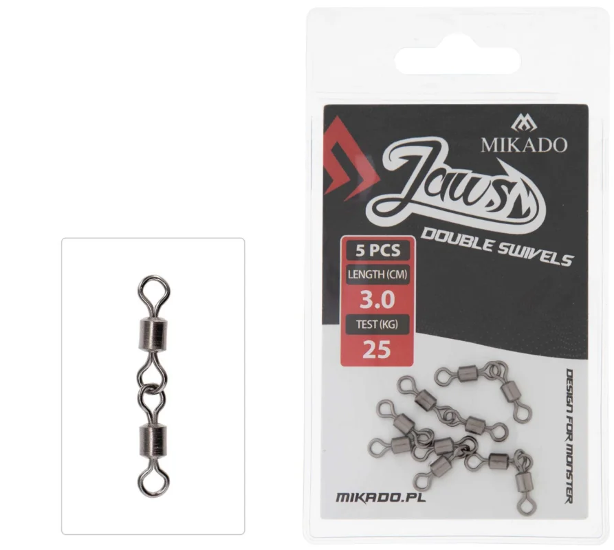 Tylko do końca tygodnia Krętlik Mikado Jaws Double Swivels 3cm 25kg L