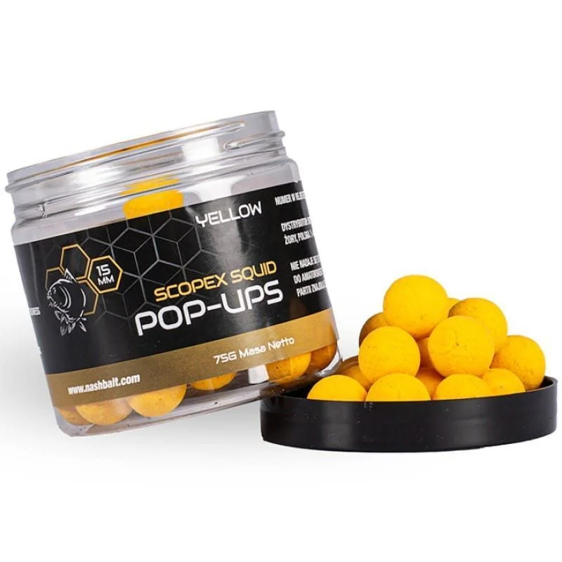 Tylko do końca tygodnia Kulki Nash Scopex Squid Pop Ups 15mm / 75g - Yellow