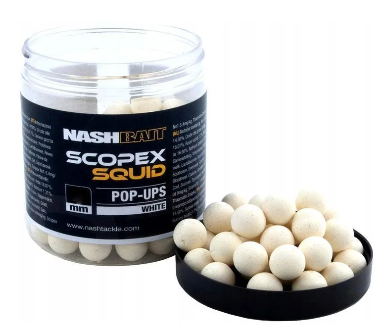 Kulki proteinowe NASH Scopex Squid Pop Ups 20mm 75g Biały Niska cena