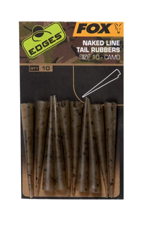 Super okazja Fox Edges Camo Naked Line Tail Rubbers size 10