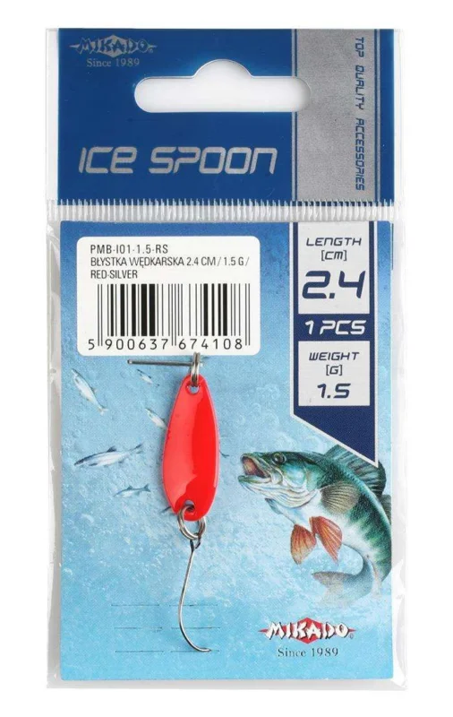 Błystka Mikado WAHADŁOWA - MINI SPOON 2.4cm/2.5g - CZRWONO SREBRNA - op.. Red Silver Tylko do końca tygodnia