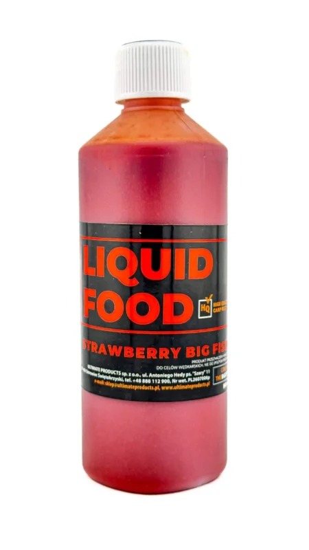 Bezpieczne zakupy UltimateProducts Top Range Liquid Food 500ml - Strawberry Big Fish