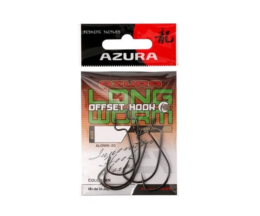 Azura Long Offset Worm Hook #3/0 Darmowa dostawa