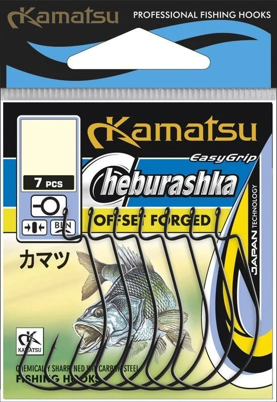 Super okazja Haczyki Kamatsu Cheburashka Offset Forged 2/0 Czarny Nikiel