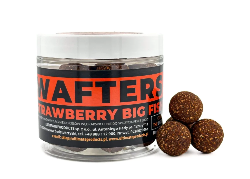 Premium STRAWBERRY BIG FISH WAFTERS 20MM