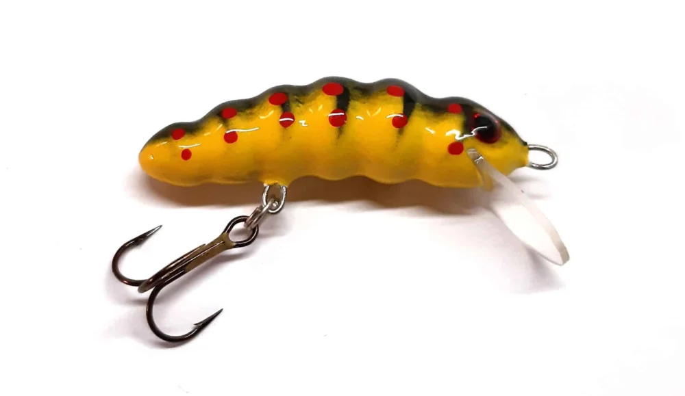 Microbait Wobler Daisy Smużak Gąsieniczka 3,1cm Pływający Stripe Yellow Premium
