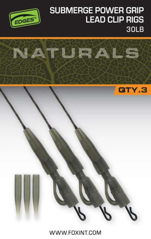 Zamów dziś Fox Zestaw Naturals Submerge Lead Clip Leader 30lb