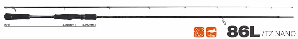 Hit sprzedaży Yamaga Blanks Wędka Calista 86L TZ Nano Spin 258cm 21g