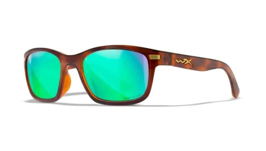 Wiley X Okulary Helix Capt Green Mirror Gloss Demi Frame Premium