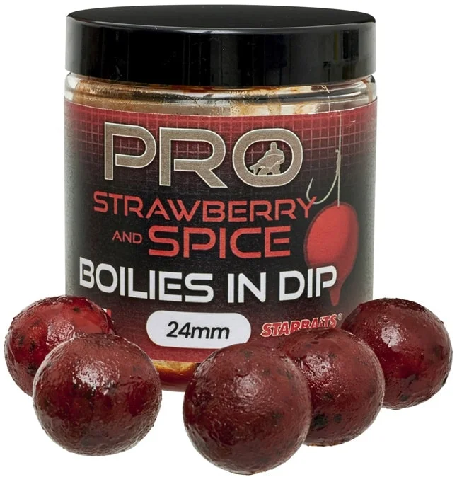 Starbaits Boilies In Dip Pro Strawberry Spice 150g 24mm Wyjątkowa oferta
