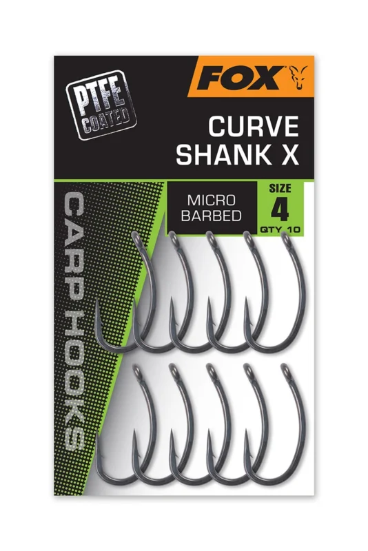 Popularny FOX Haczyki Karpiowe Curve Shank X nr 4