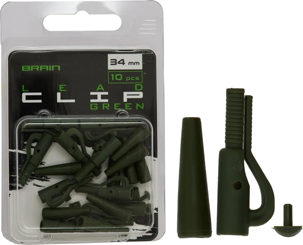 Cena promocyjna Brain Bezpieczny klips ze stoperem 34mm zielony