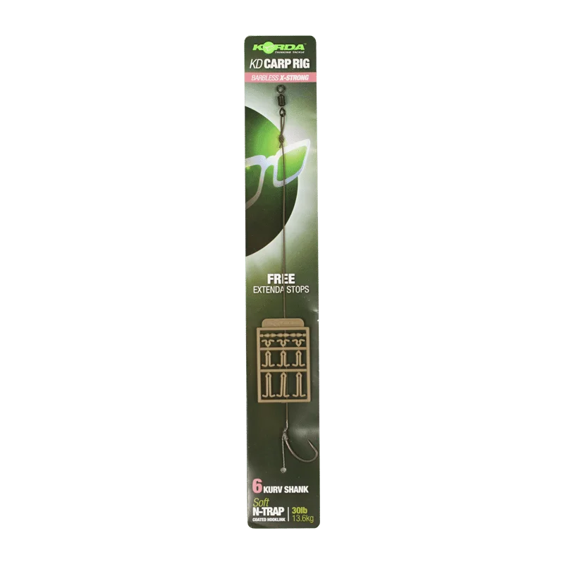 Oferta limitowana Korda Przypon N-Trap KD Rig Kurv Shank Barbless nr 6 30Lb