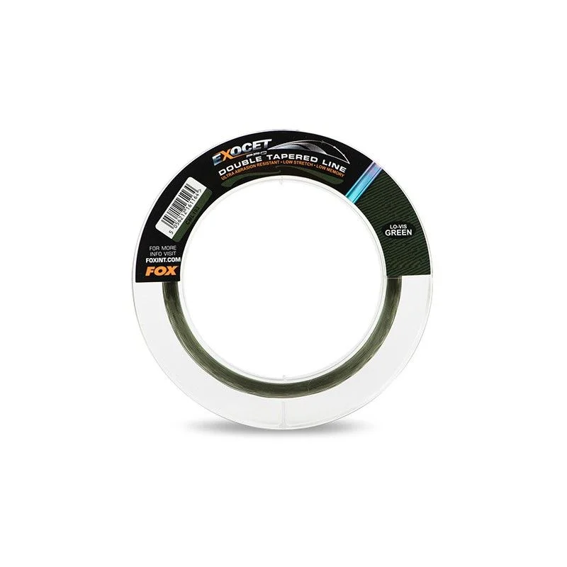 Wyjątkowa oferta Fox żyłka koniczna Exocet Pro Double Tapered Mainline 0,26-0,50mm 300m