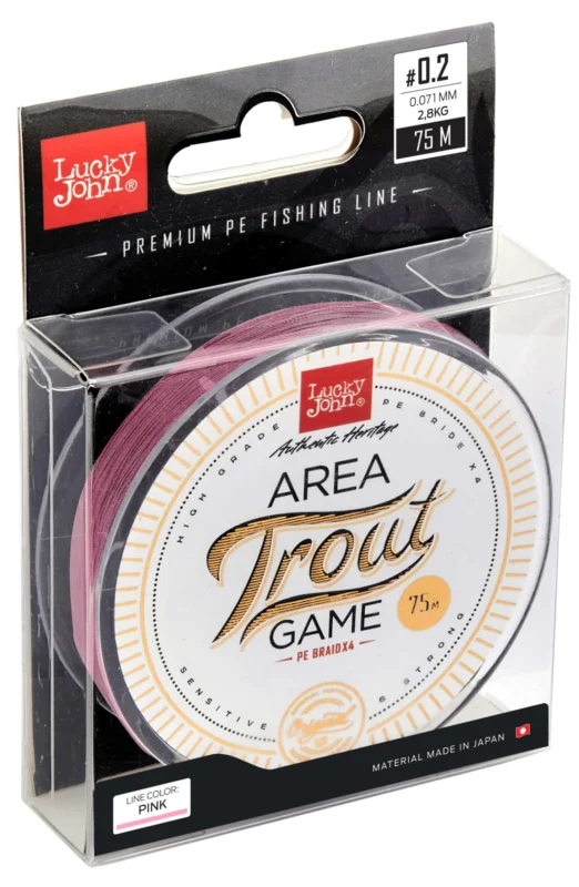 Bezpieczna płatność Lucky John plecionka Vanrex Area Trout Gamex4 Różowa 5,10kg 135m 0,12mm