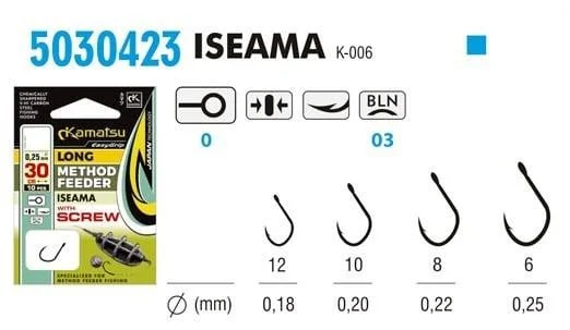 Konger Haczyki z Przyponem Method Feeder z Wkrętem Iseama 30cm #12 Zamów dziś