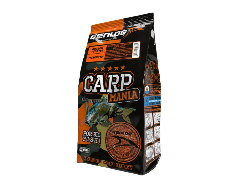 Darmowy zwrot ZANĘTA GENLOG CARP MANIA - ORZECH TYGRYSI 1000g