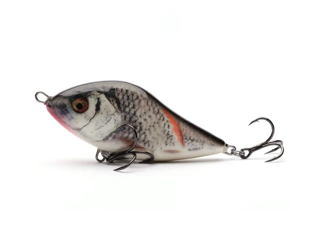 Niska cena WOBLER SALMO SLIDER SINKING 12cm - WOUNDED REAL GREY SHINER